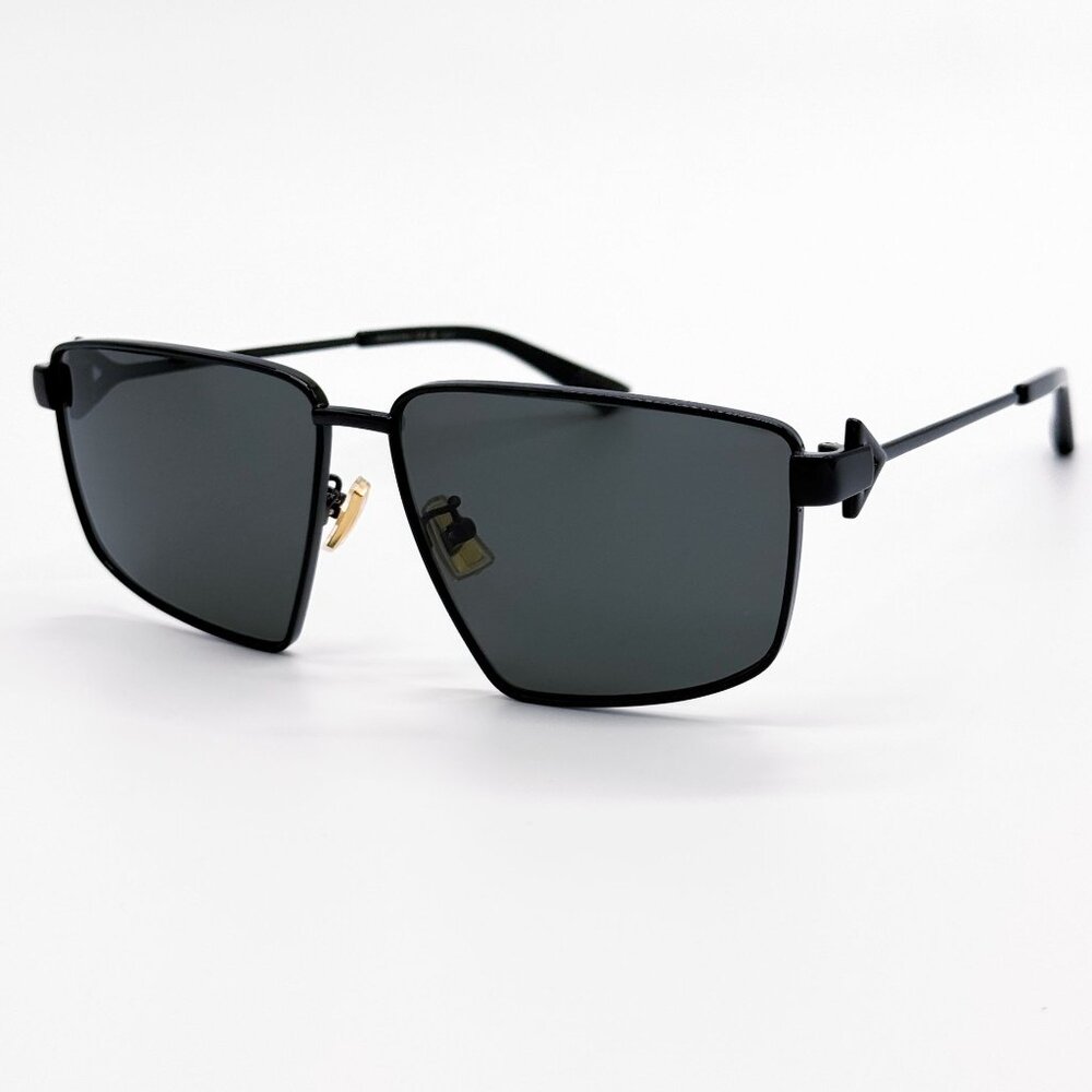 NEW BOTTEGA VENETA SUNGLASSES BV1223S 001 AVIATOR BLACK WOMEN EYEWEAR - Picture 3 of 10